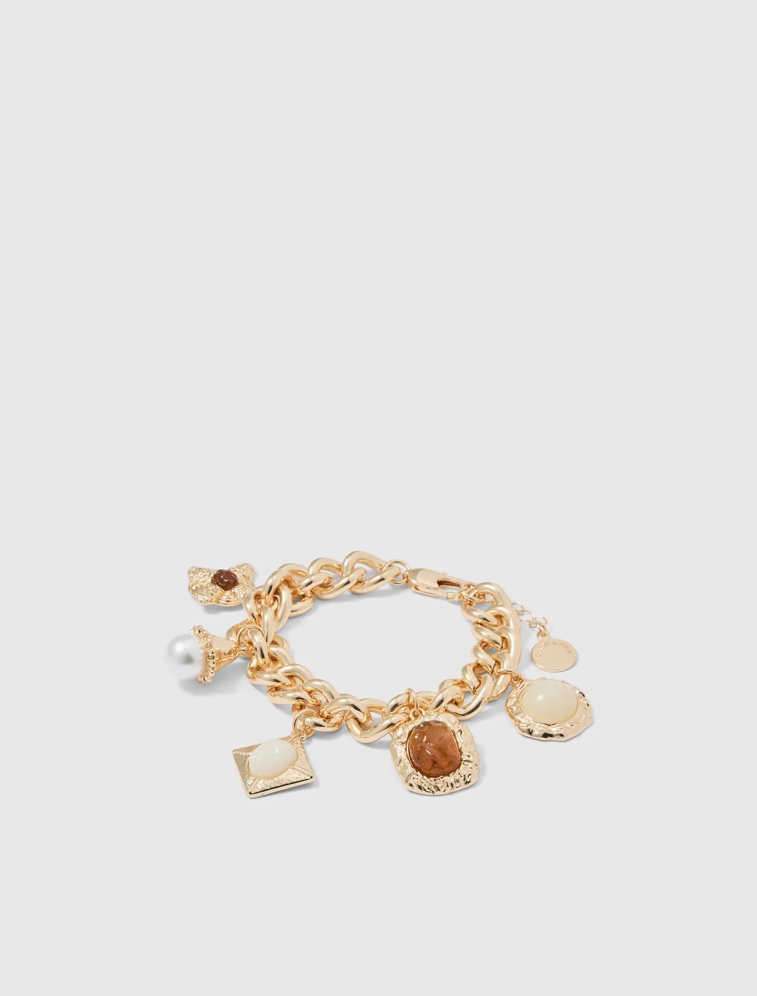 Signature Mandy Charm Bracelet Topaz/gold_mannequin
