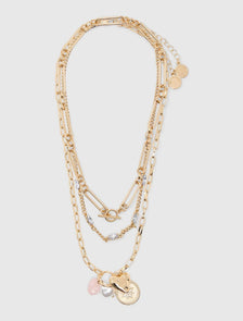 Signature Charlene Layered Charm Necklace Multi