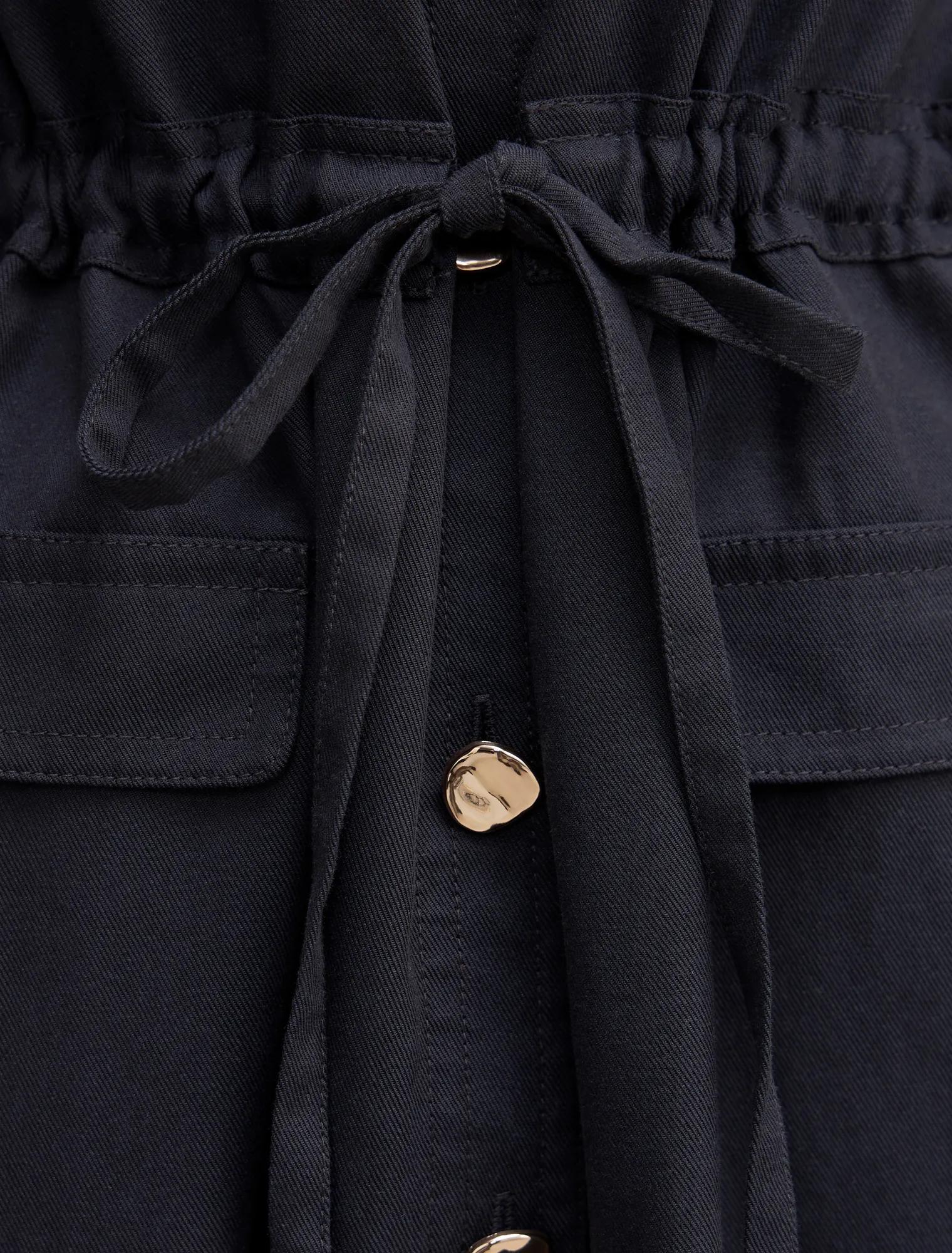 Tessa Button Down Midi Dress Washed Navy