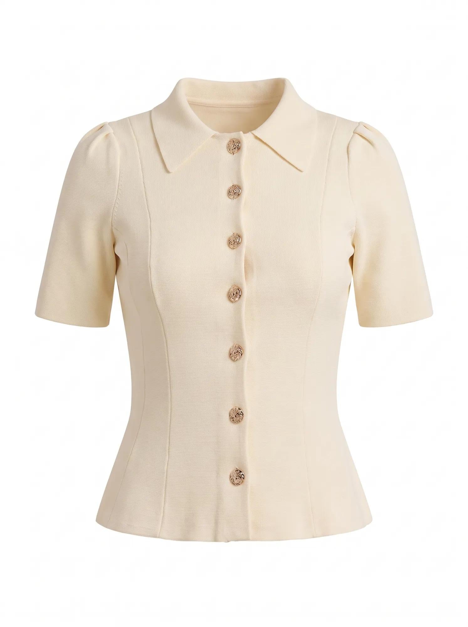 Esther Button Detail Knit Top Lemon Yellow Co Ord