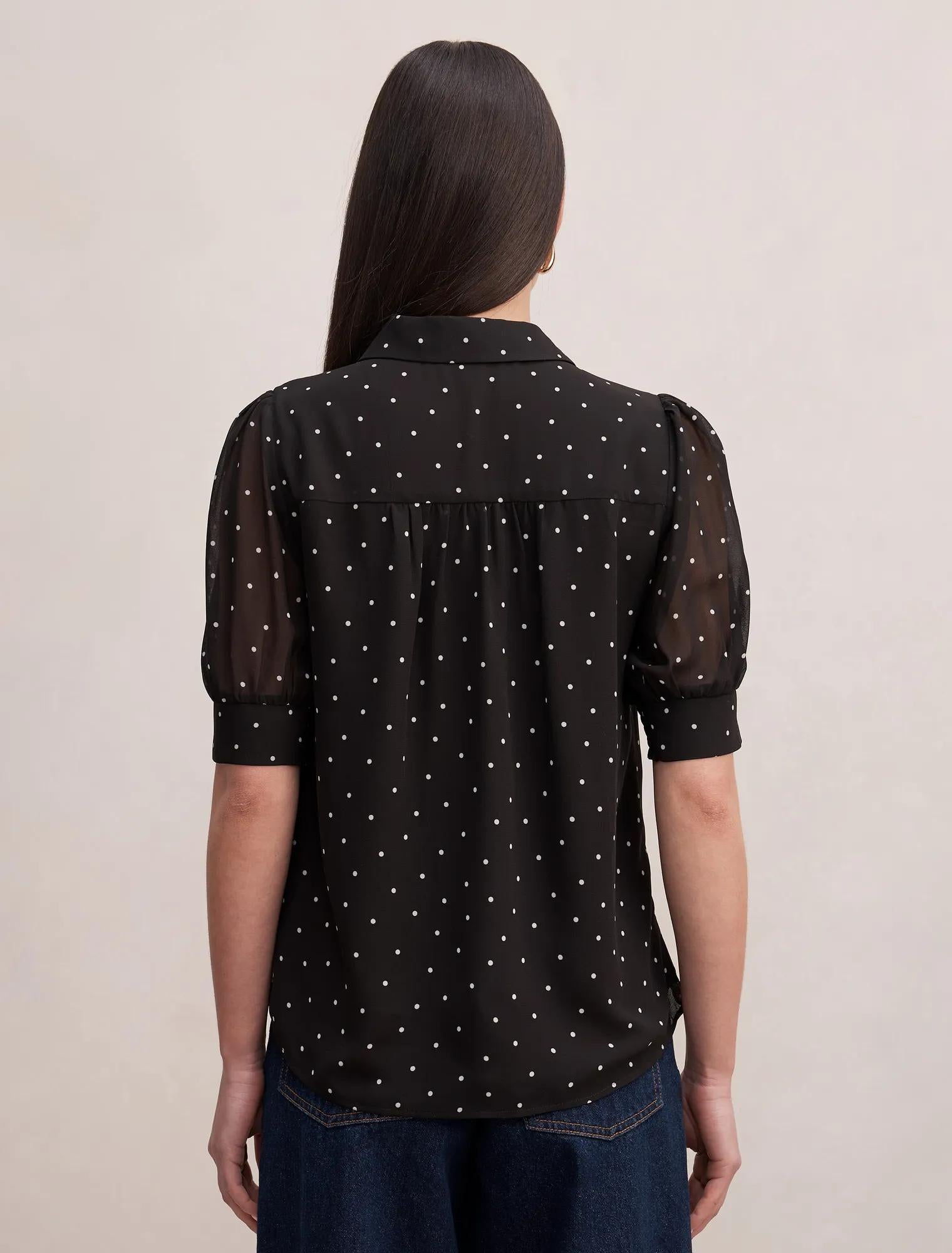 Faye Short Sleeve Blouse Dark Luxton Spot