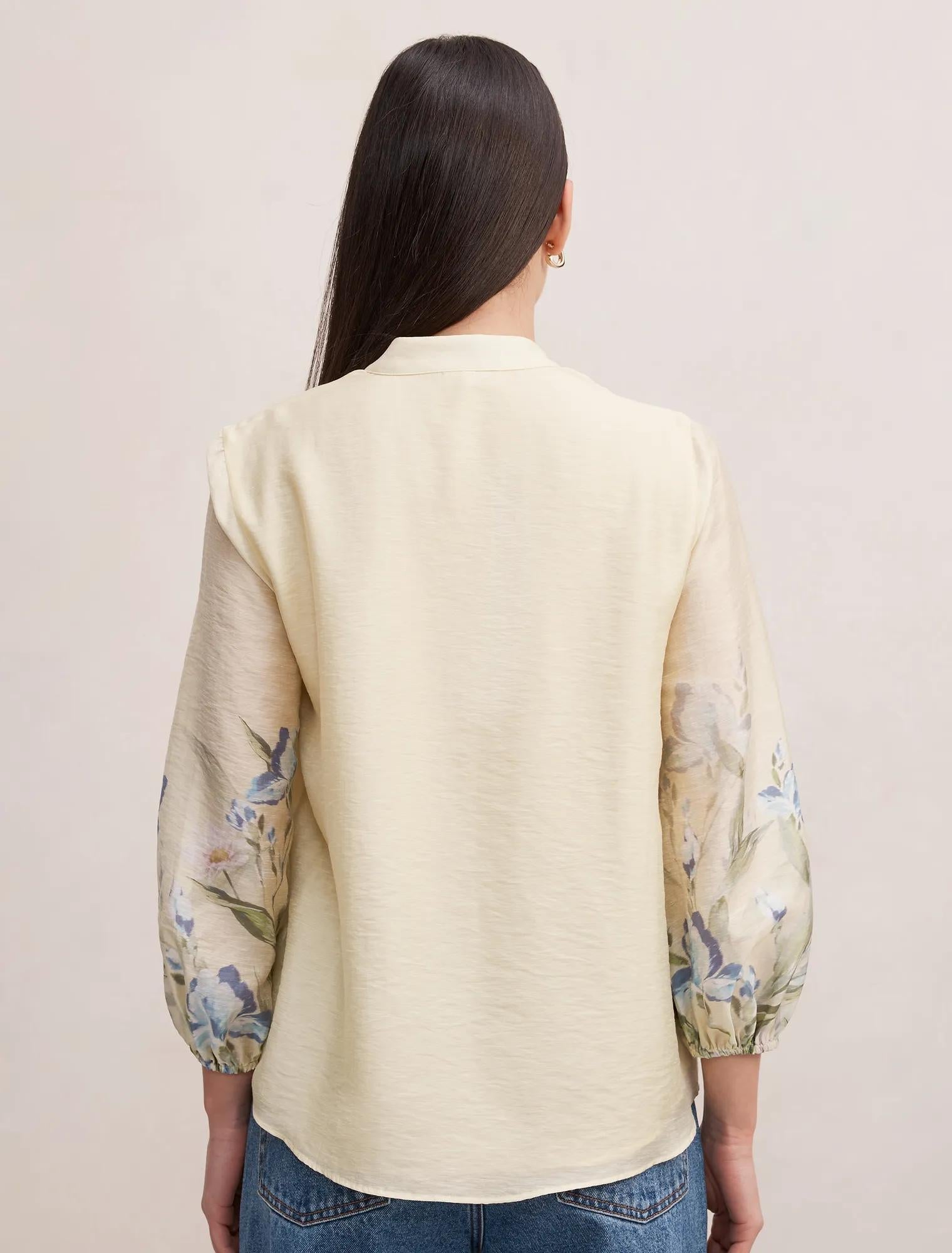 Dolly Placement Print Blouse Light Halifax Floral