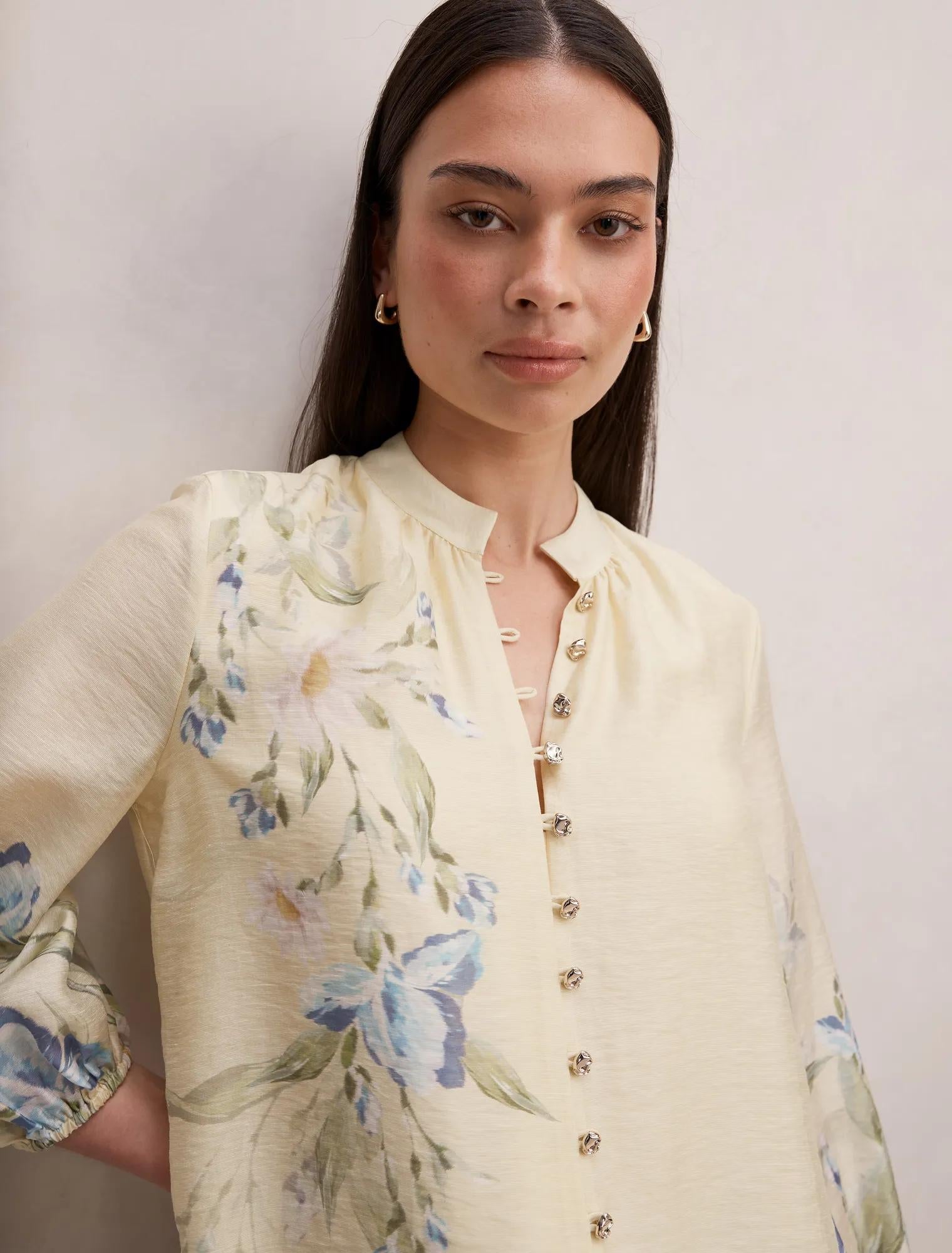 Dolly Placement Print Blouse Light Halifax Floral