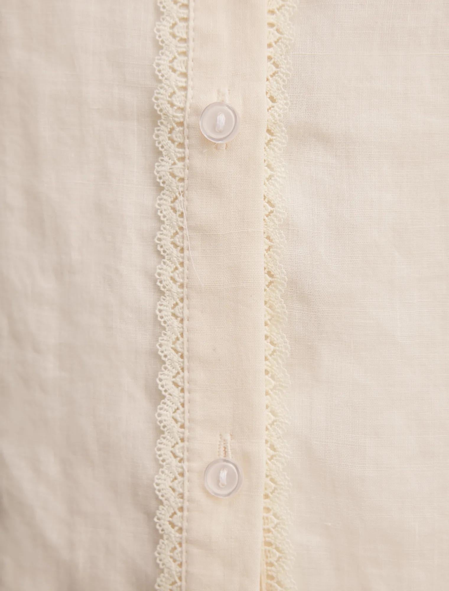 Posie Lace Detail Blouse Lemon