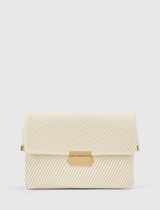 Philippa Pleat Shoulder Bag Ivory_mannequin