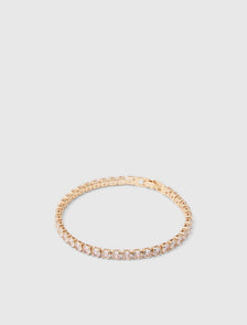 Cristalle CZ Tennis Bracelet Gold/Crystal_mannequin