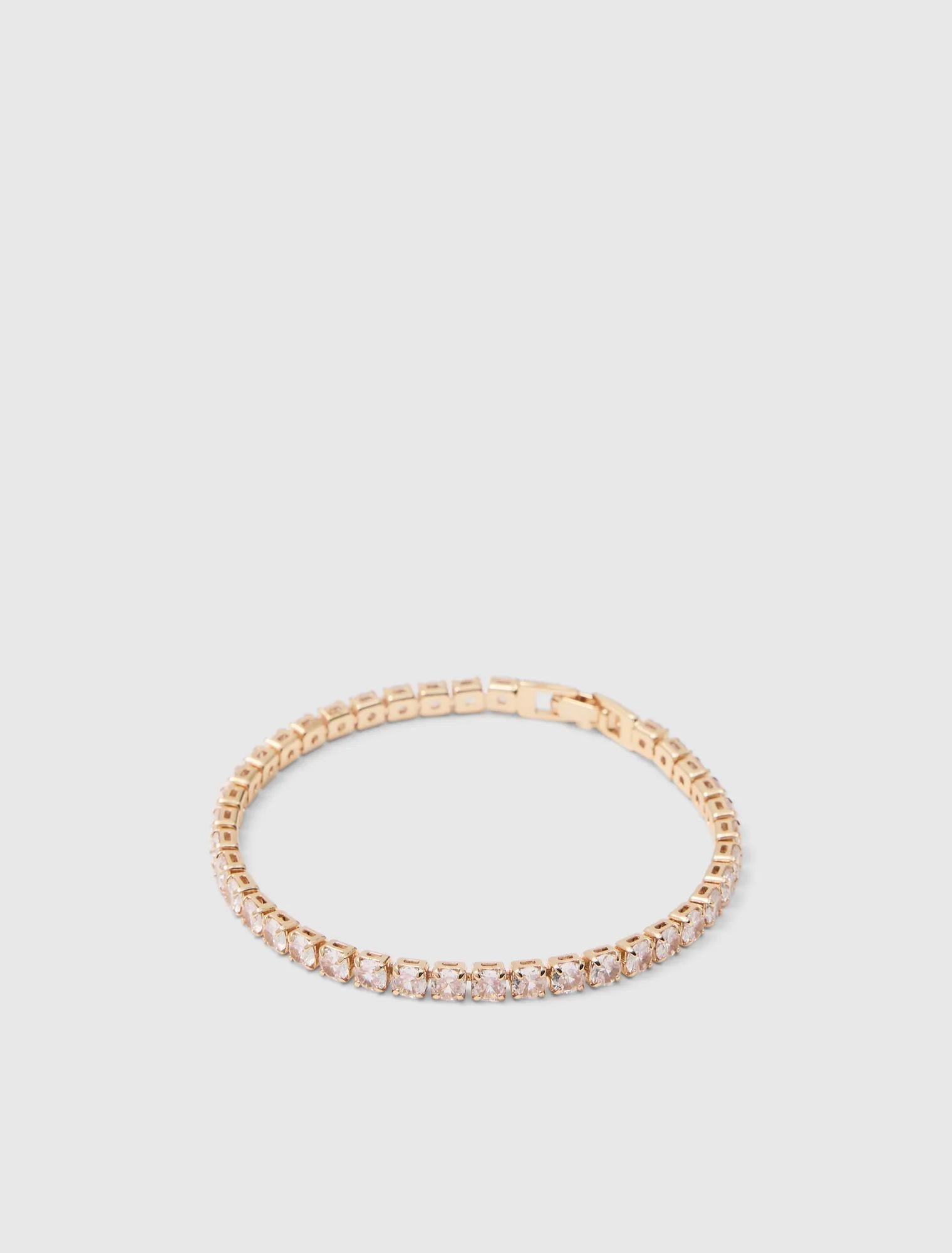 Cristalle CZ Tennis Bracelet Gold/Crystal_mannequin