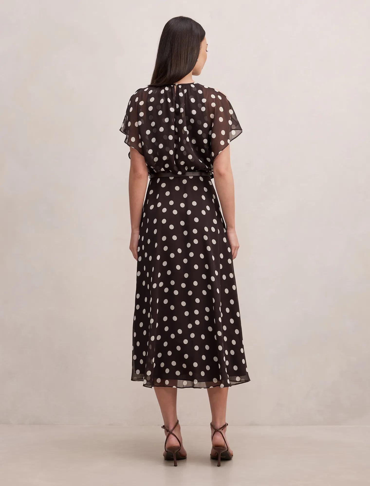 Dalton Flutter Sleeve Midi Dress Montale Spot