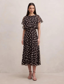 Dalton Flutter Sleeve Midi Dress Montale Spot