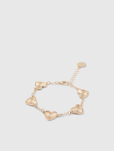 Enya Engraved Heart Bracelet Gold_mannequin