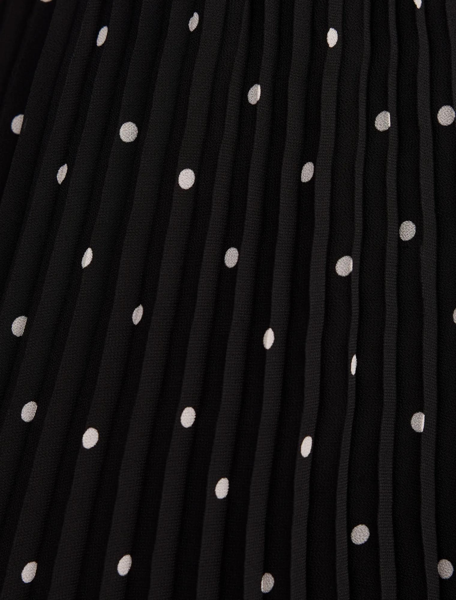 Clara Pleated Lace Trim Midi Dress Dark Risley Spot