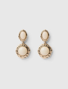 Signature Kora Stone Drop Earrings Ivory/Gold