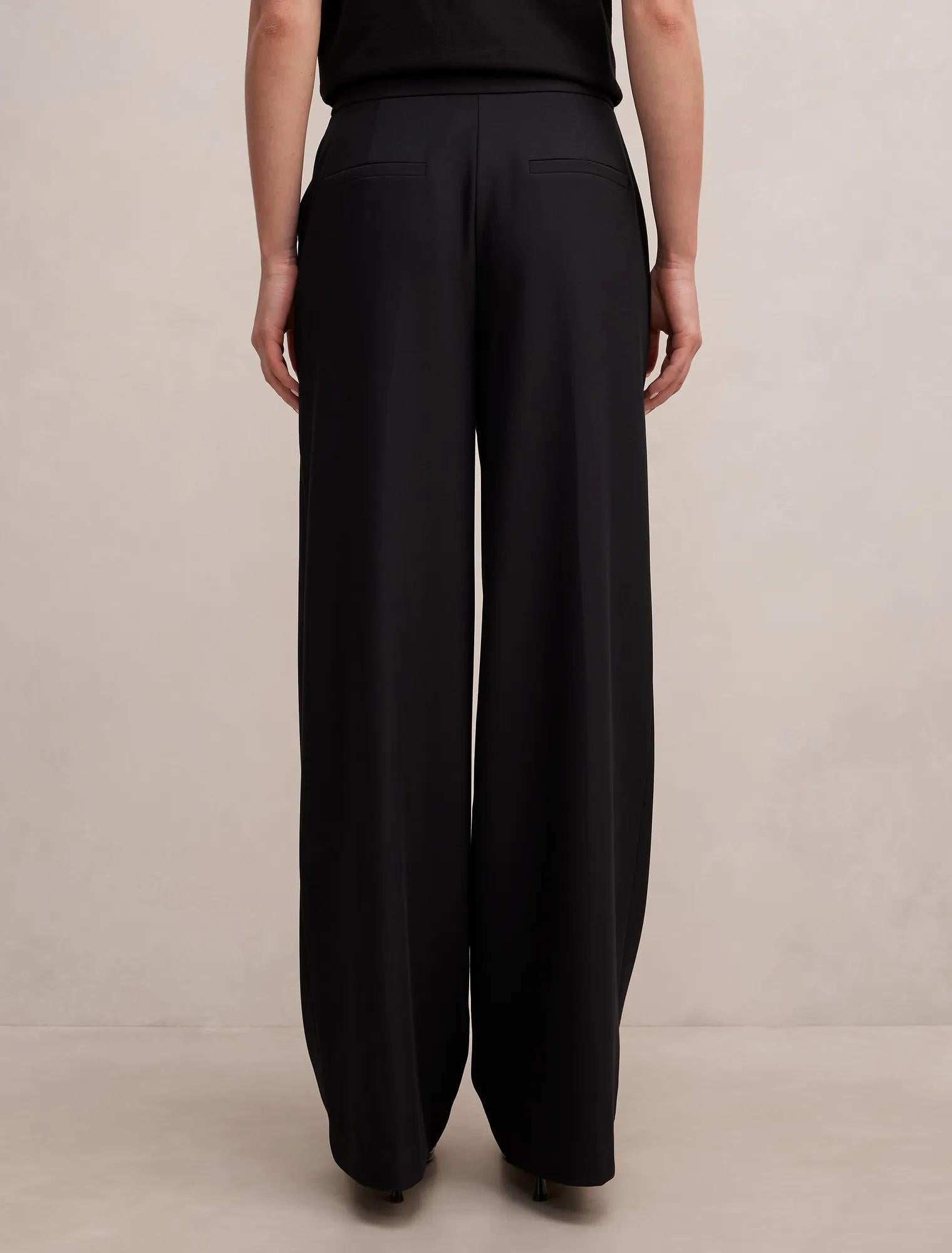 Mila Wrap Wide Leg Pant Black