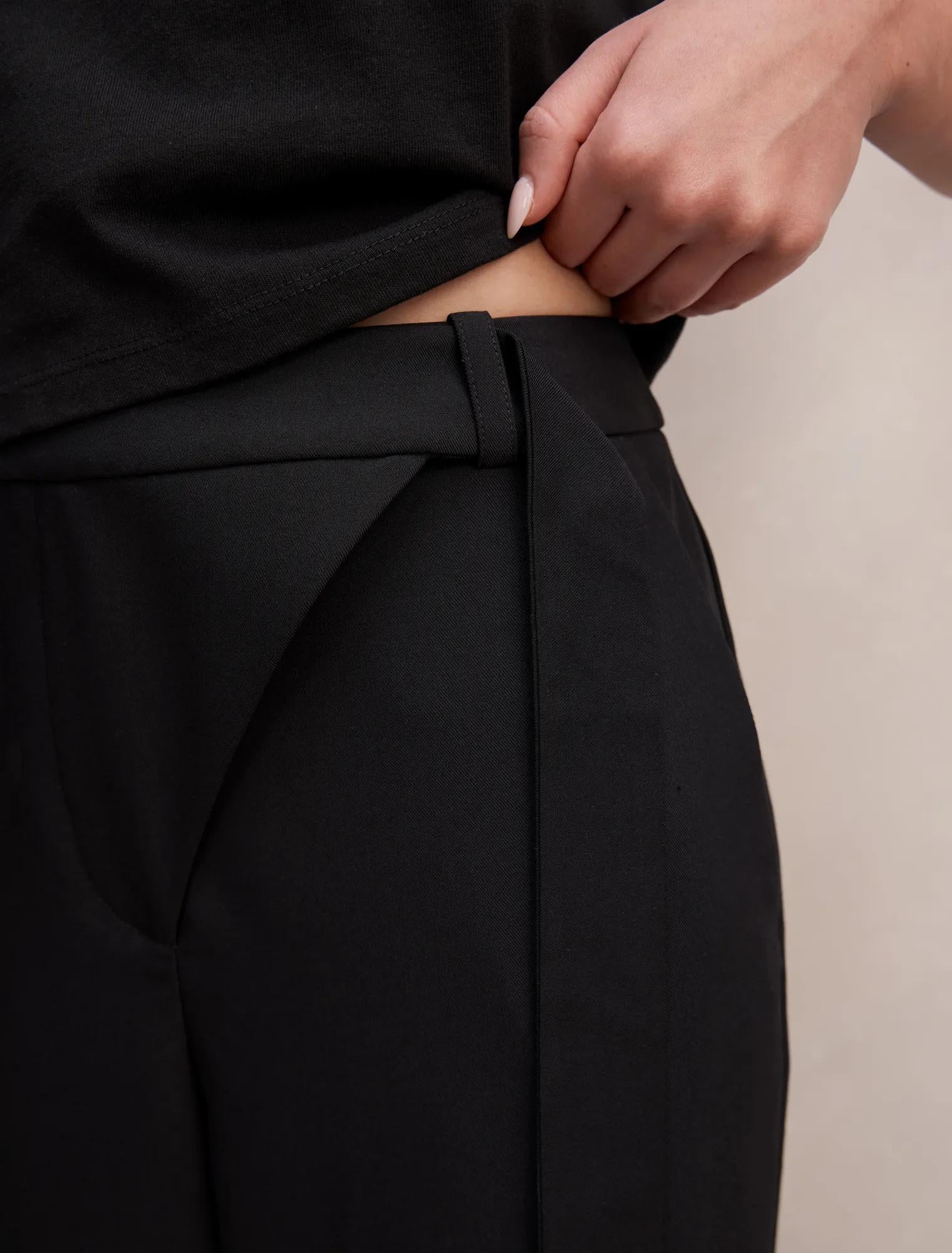 Mila Wrap Wide Leg Pant Black