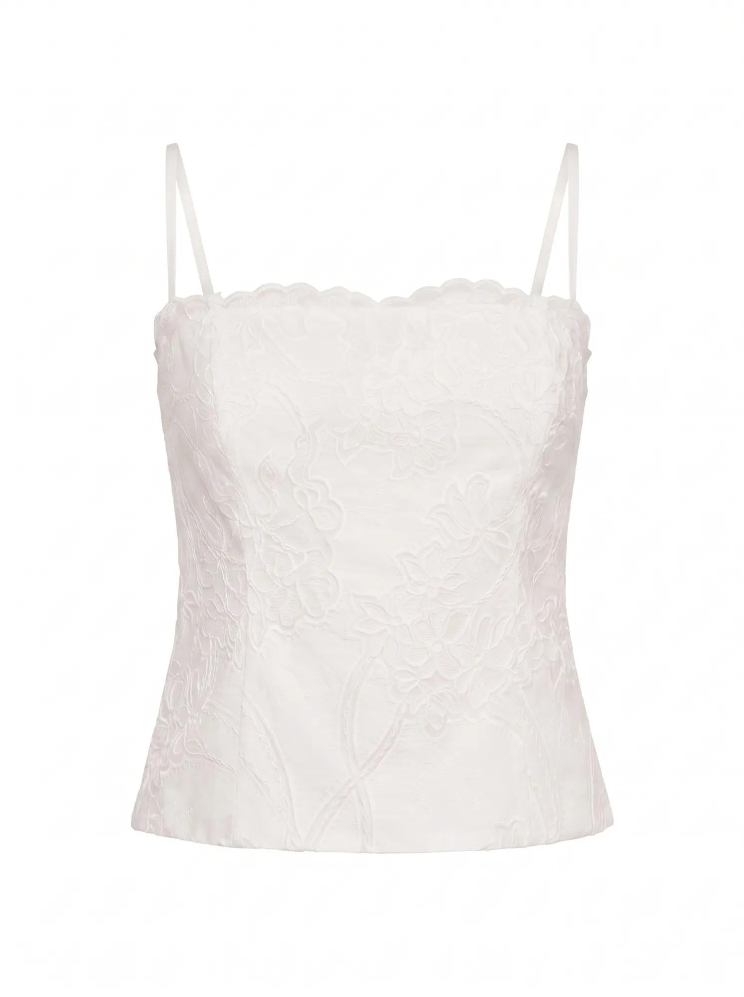 Hannah Lace Corset Top Porcelain_mannequin