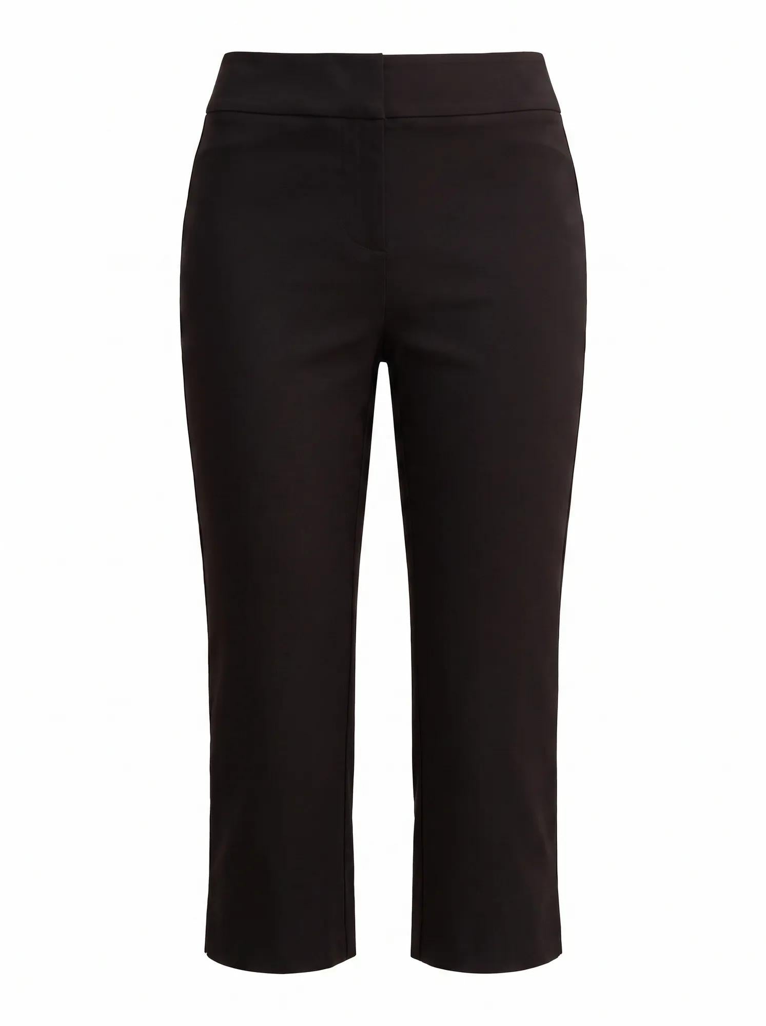 Alex Knee Length Capri Pants Black