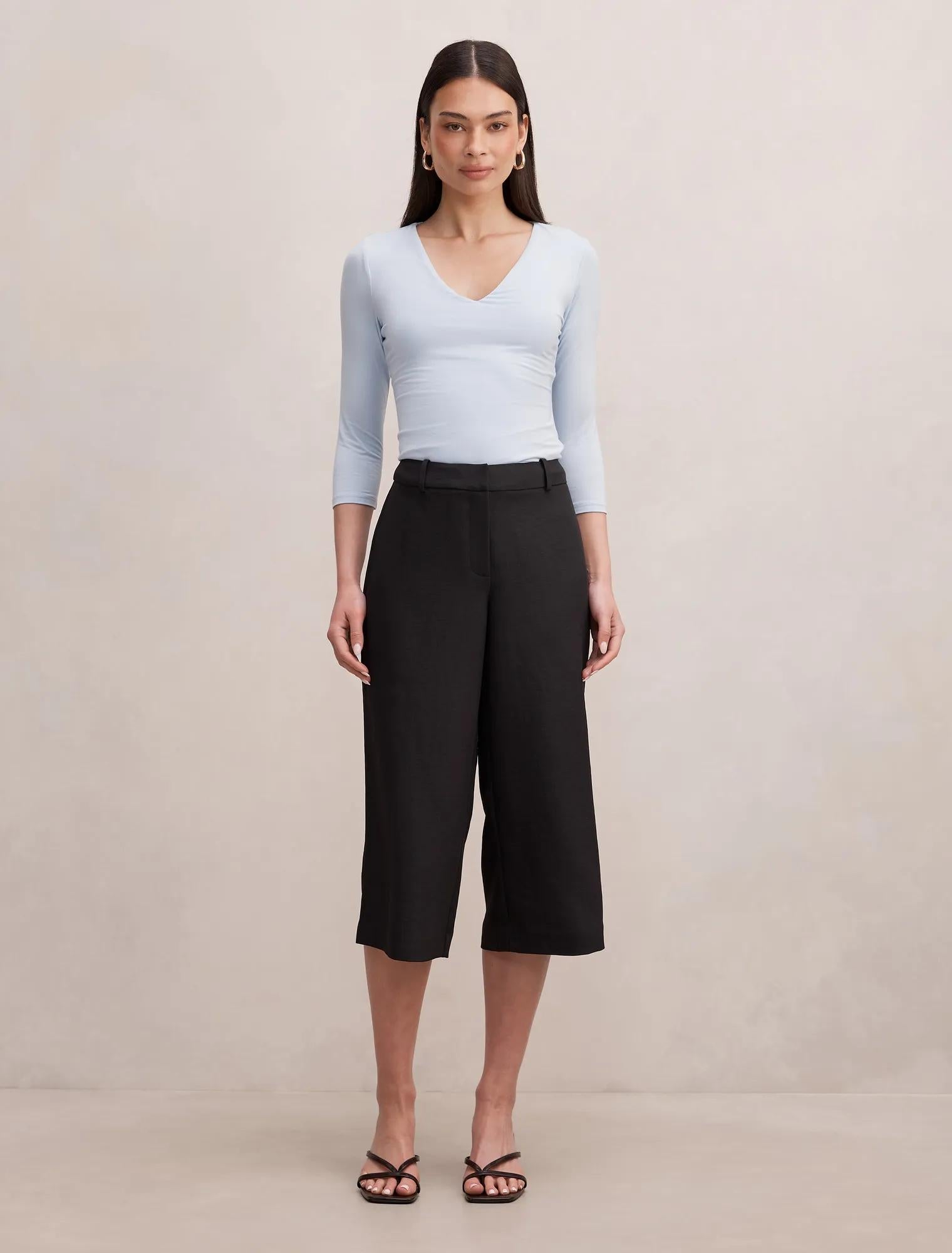 Sage Culotte Pants Black