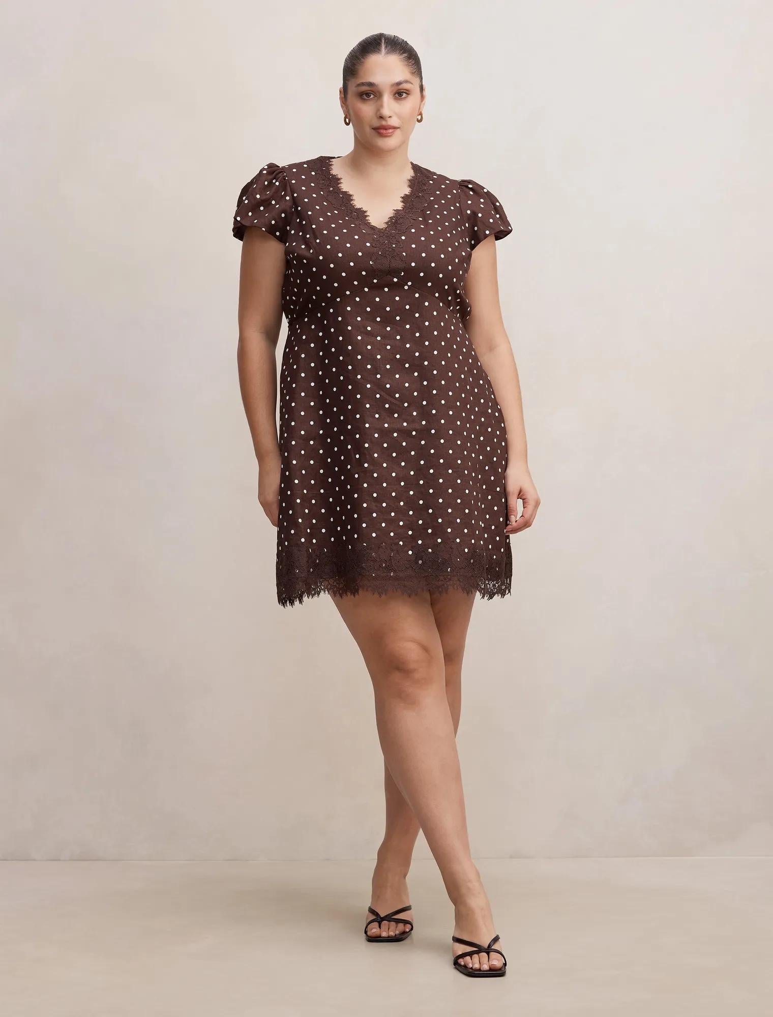 Lexi Curve Lace Mini Dress Findon Spot