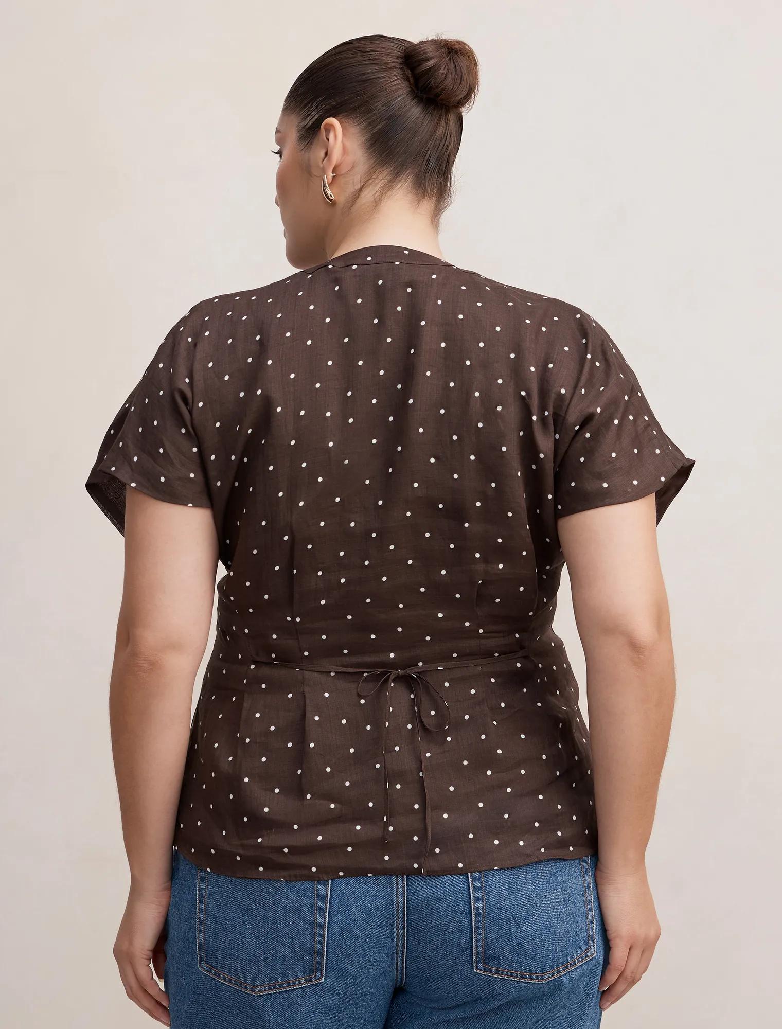 Jemma Curve V-Neck Blouse Luxton Spot