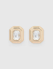 Signature Clarence Stone Stud Crystal/Gold_mannequin