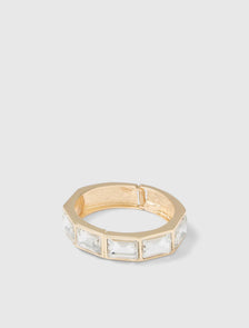 Signature Clarence Waterproof Stone Bracelet Crystal/Gold_mannequin
