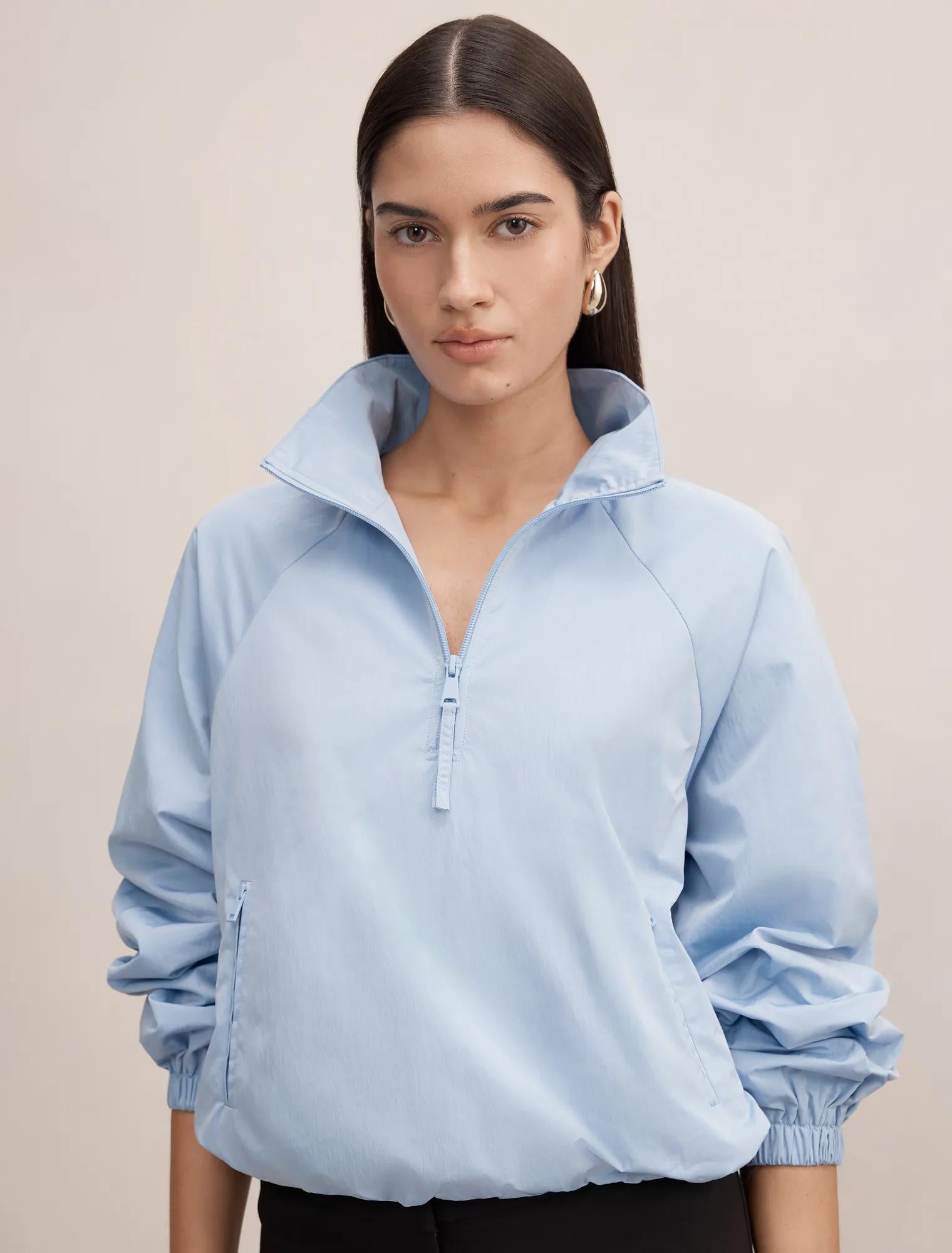 Kim Quarter Zip Windbreaker Blue
