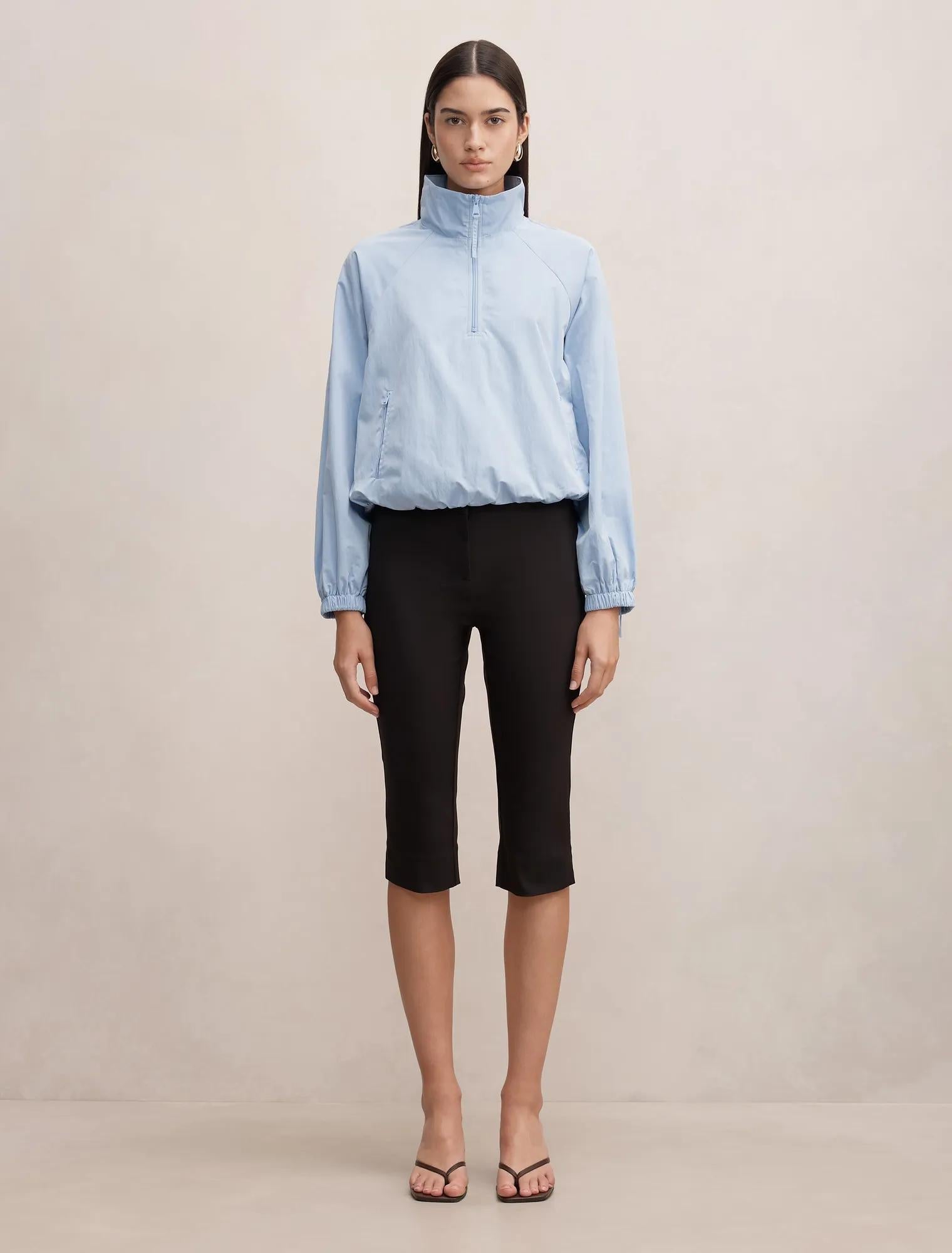 Kim Quarter Zip Windbreaker Blue