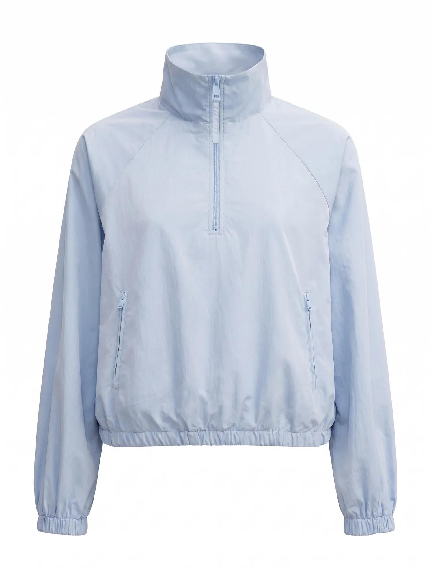 Kim Quarter Zip Windbreaker Blue