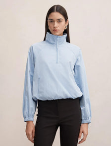 Kim Quarter Zip Windbreaker Blue