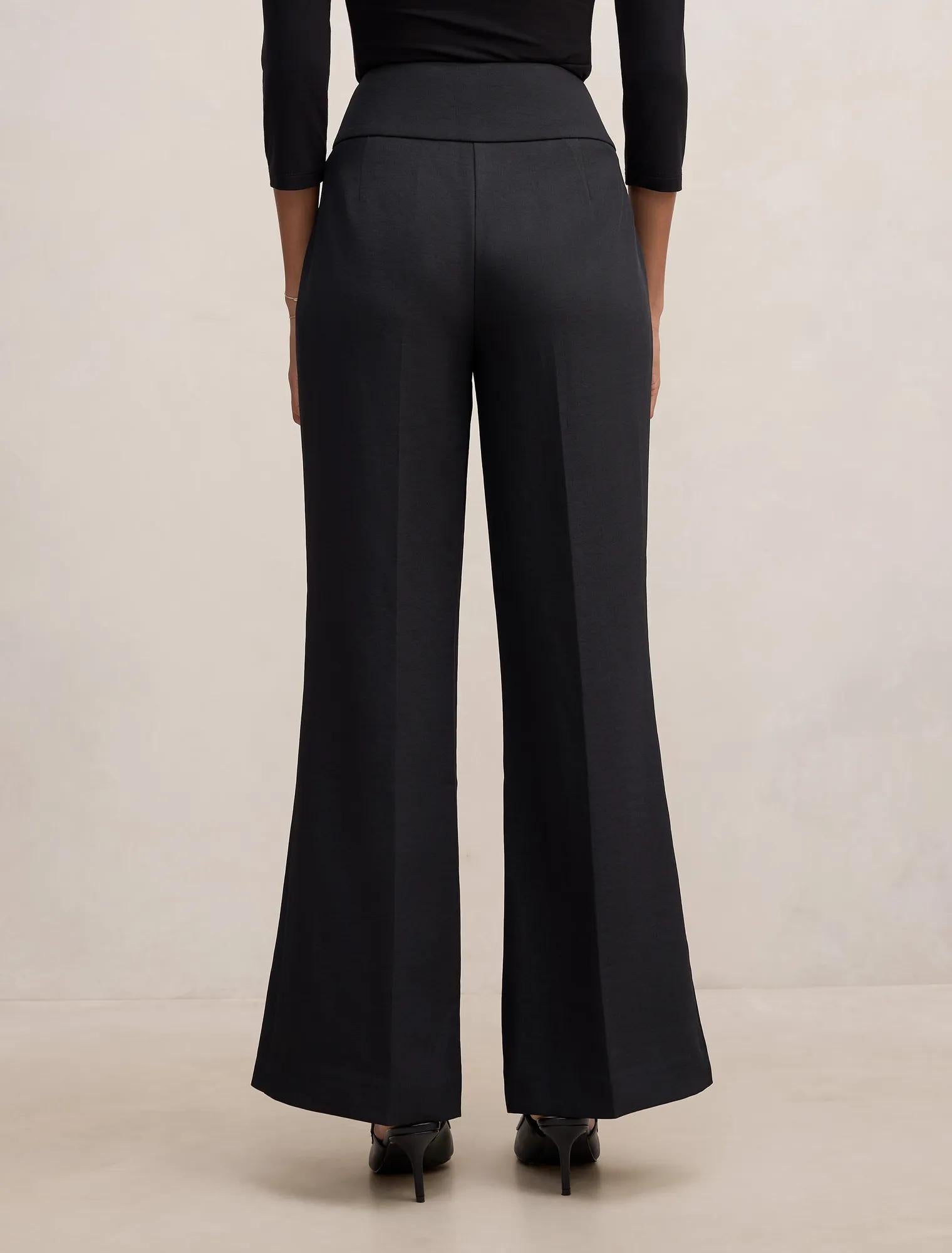 Devon Petite Flared Pant Black
