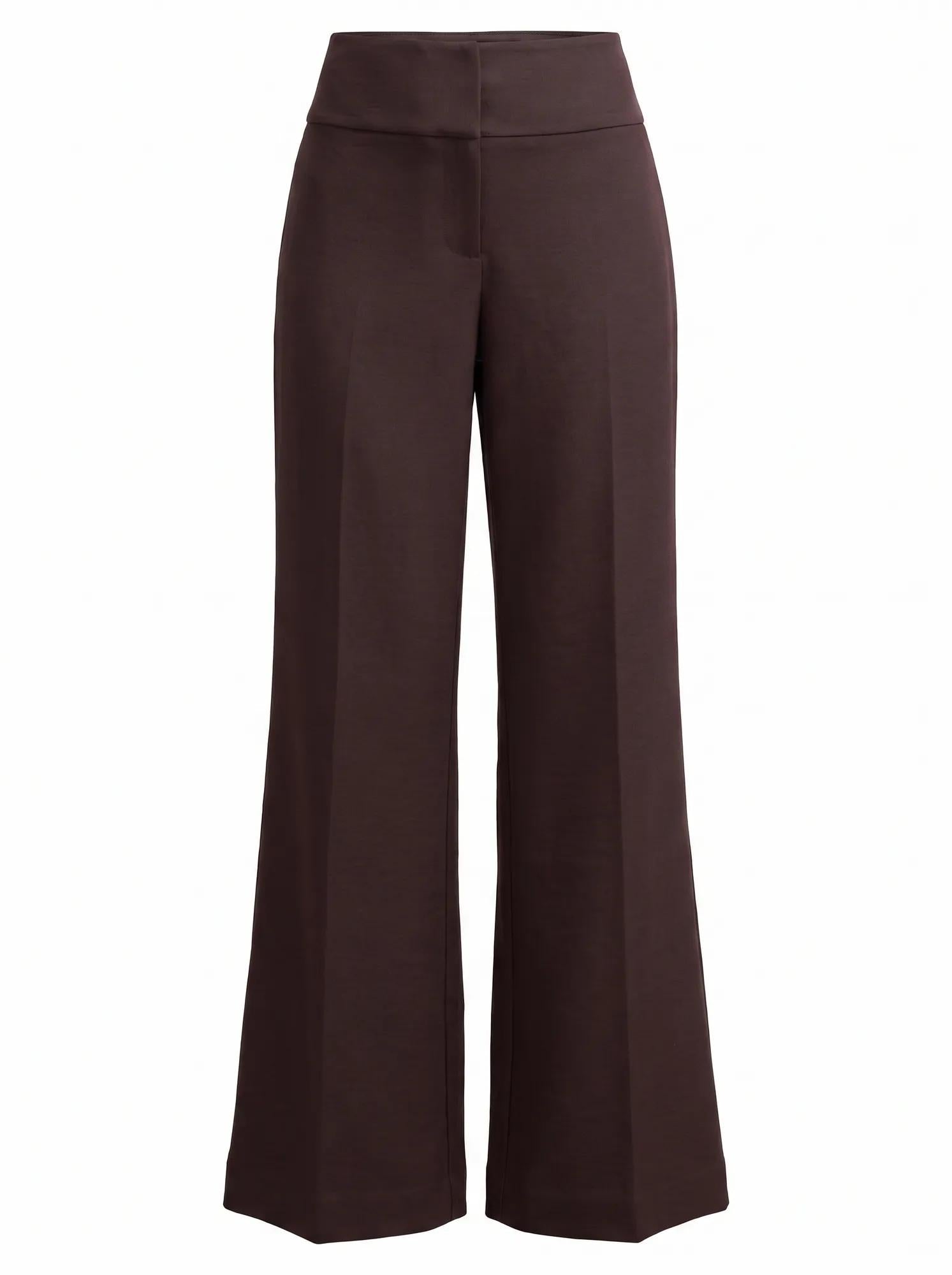 Devon Petite Flared Pant Dark Chocolate_mannequin