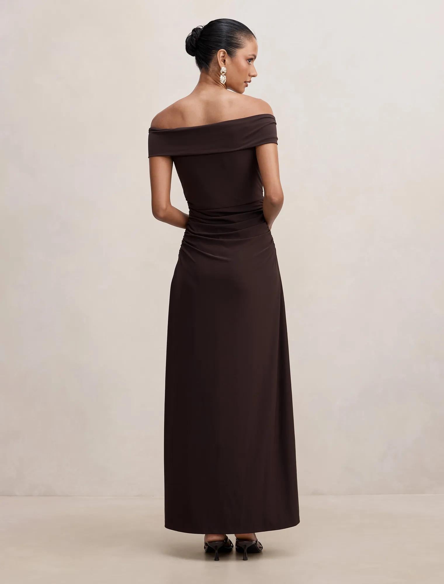 Daisy Petite Bardot Maxi Chocolate Brown