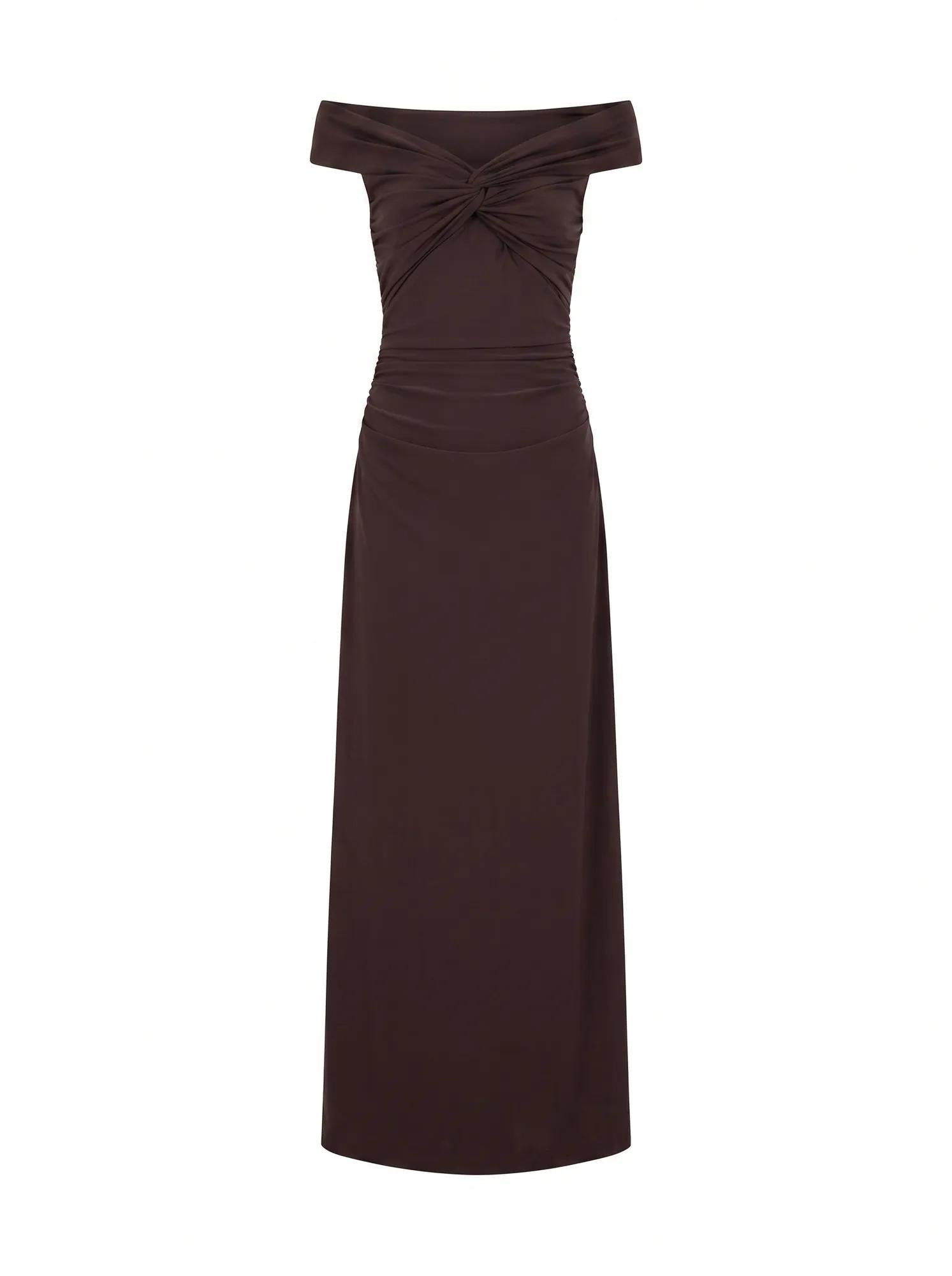 Daisy Petite Bardot Maxi Chocolate Brown