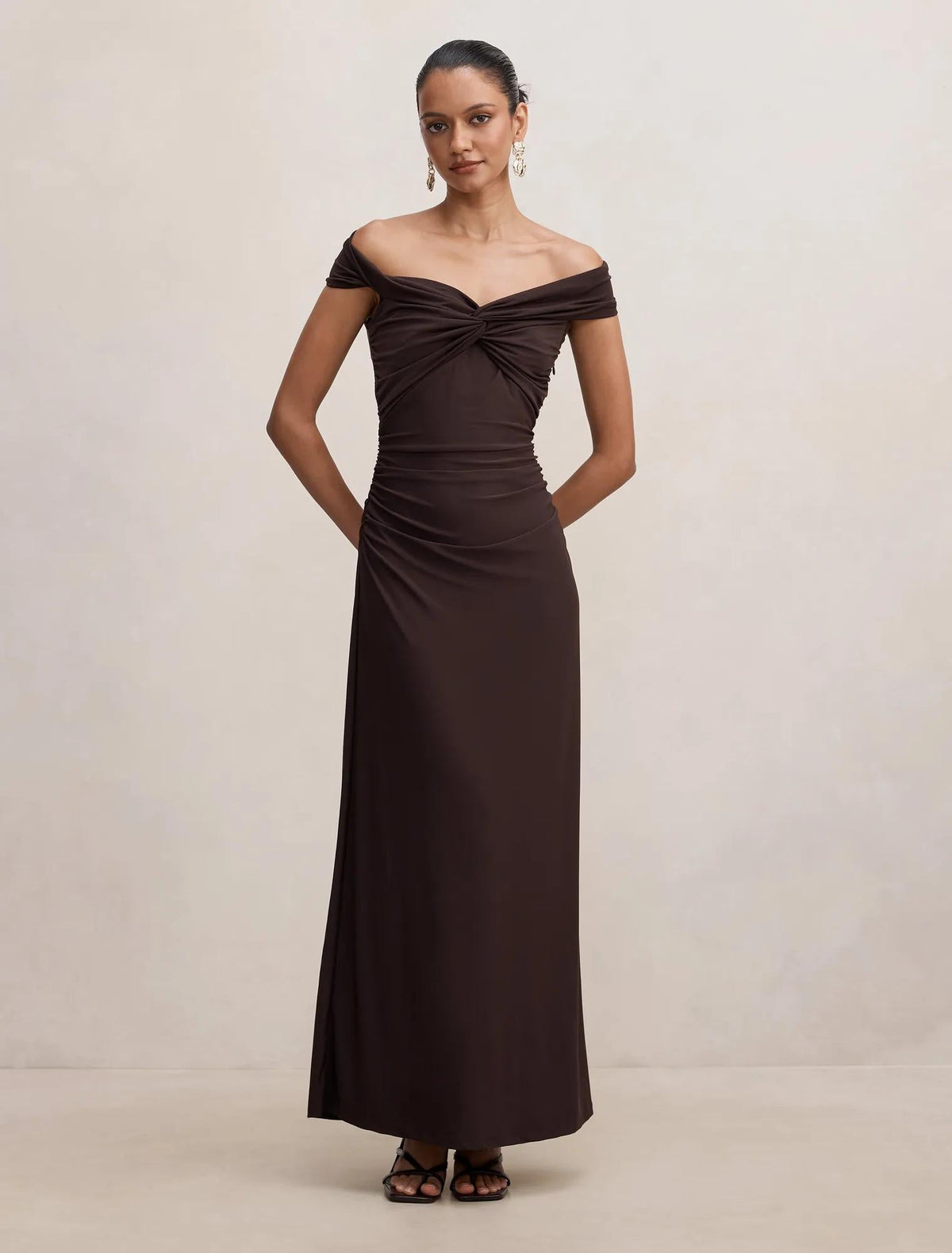 Daisy Petite Bardot Maxi Chocolate Brown