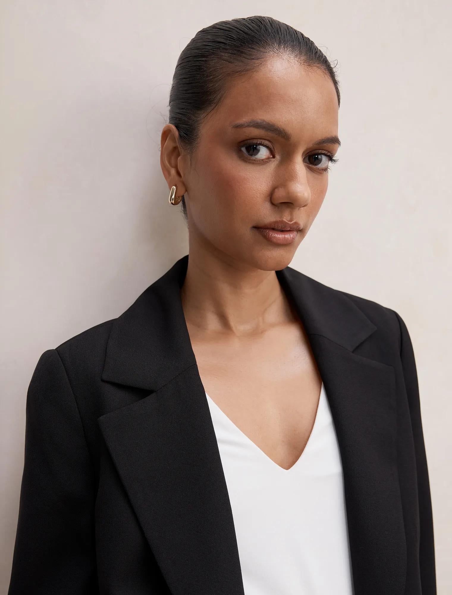 Dylan Petite Boyfriend Blazer Black