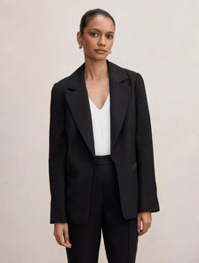 Dylan Petite Boyfriend Blazer Black