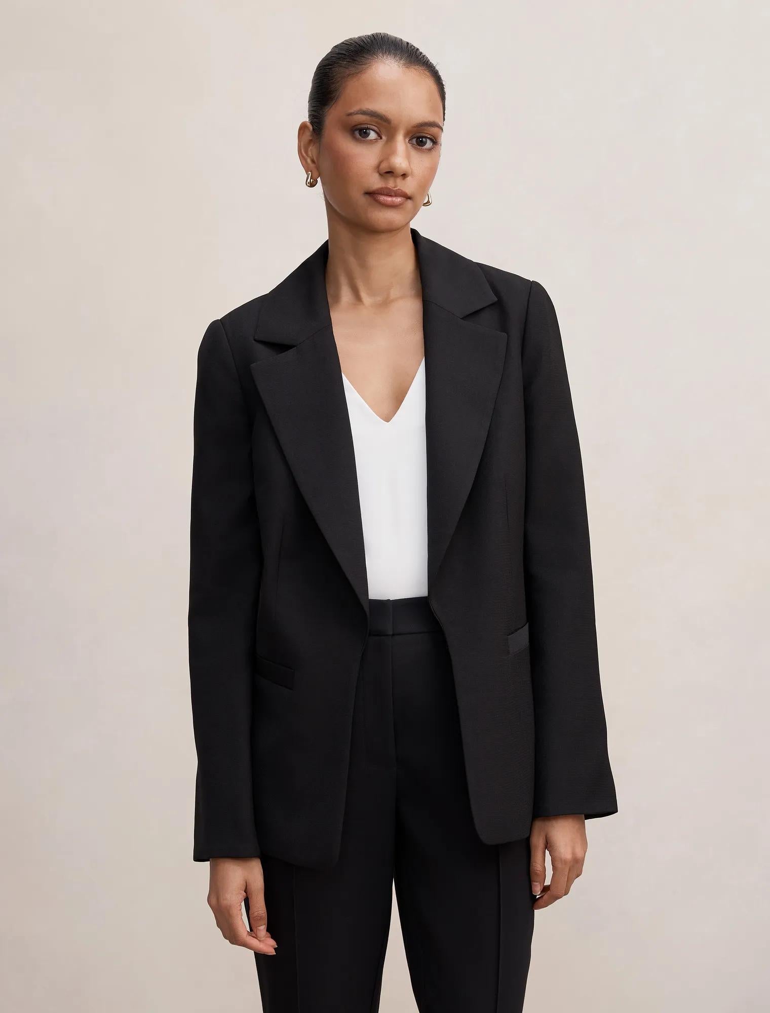 Dylan Petite Boyfriend Blazer Black