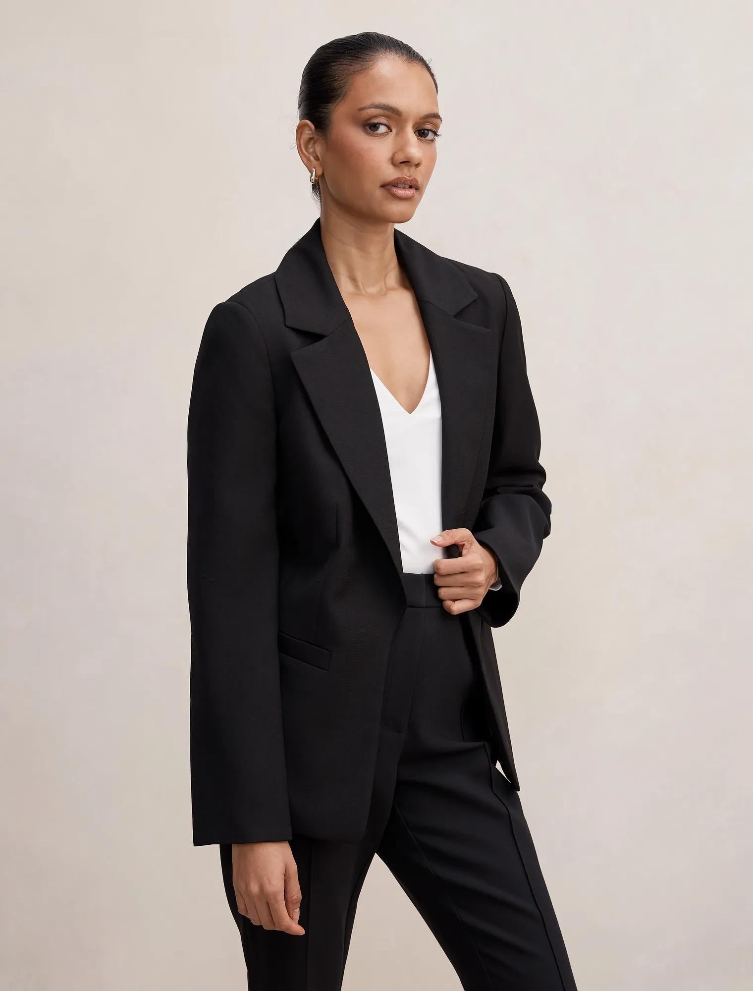 Dylan Petite Boyfriend Blazer Black