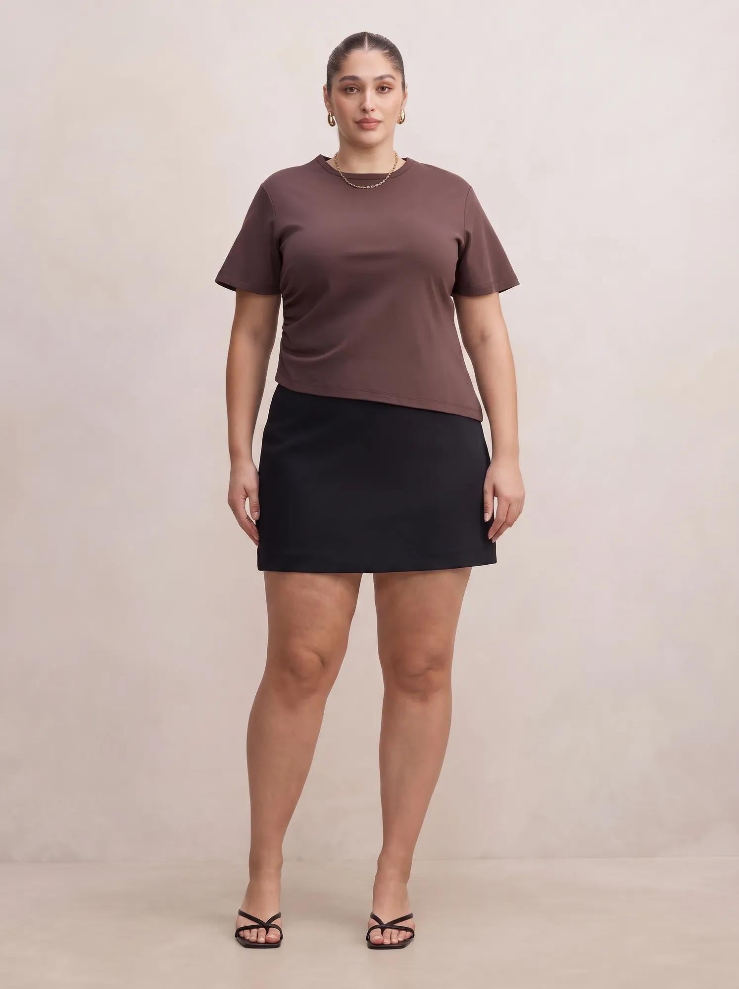 Claire Curve Mini Skort Black