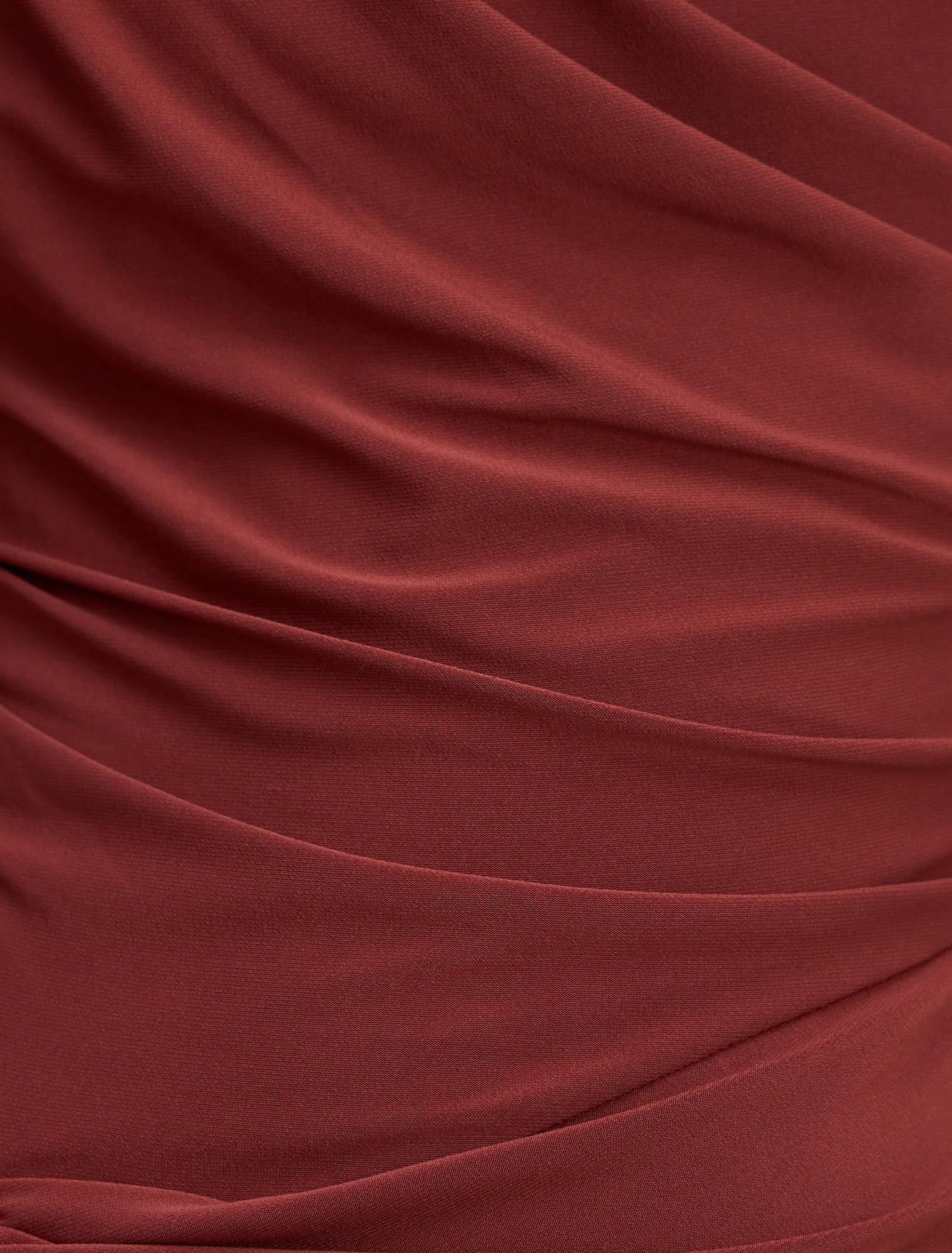 Fiora Petite Hardware Jersey Dress Burgundy