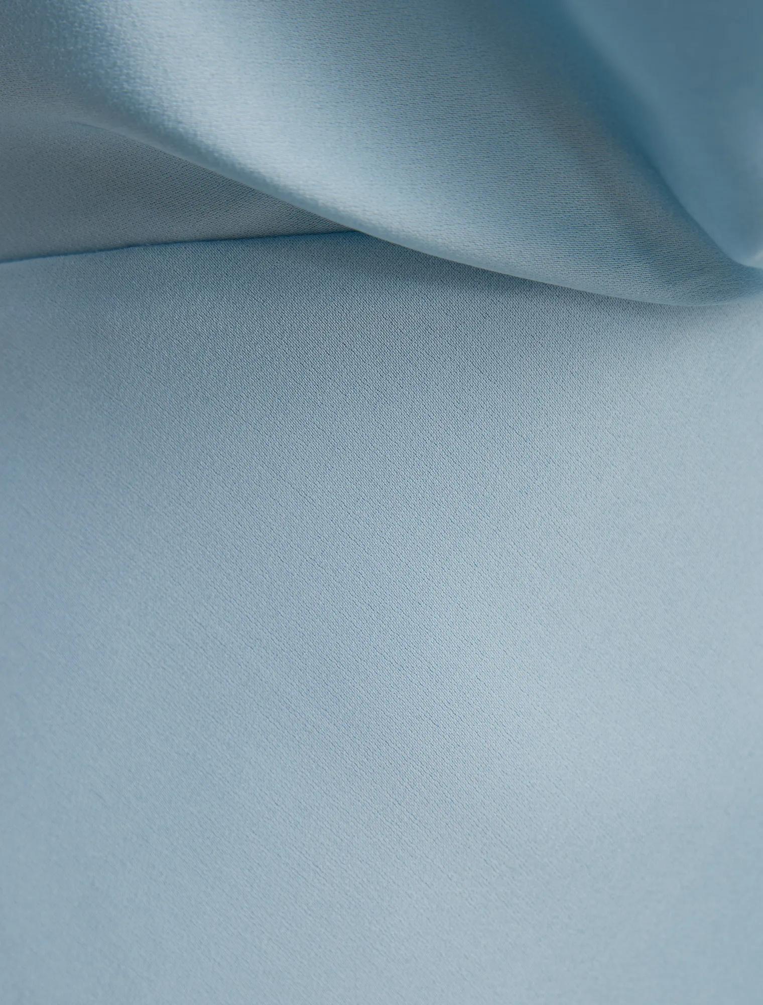 Becca Cowl Halter Satin Gown Seafoam Aqua