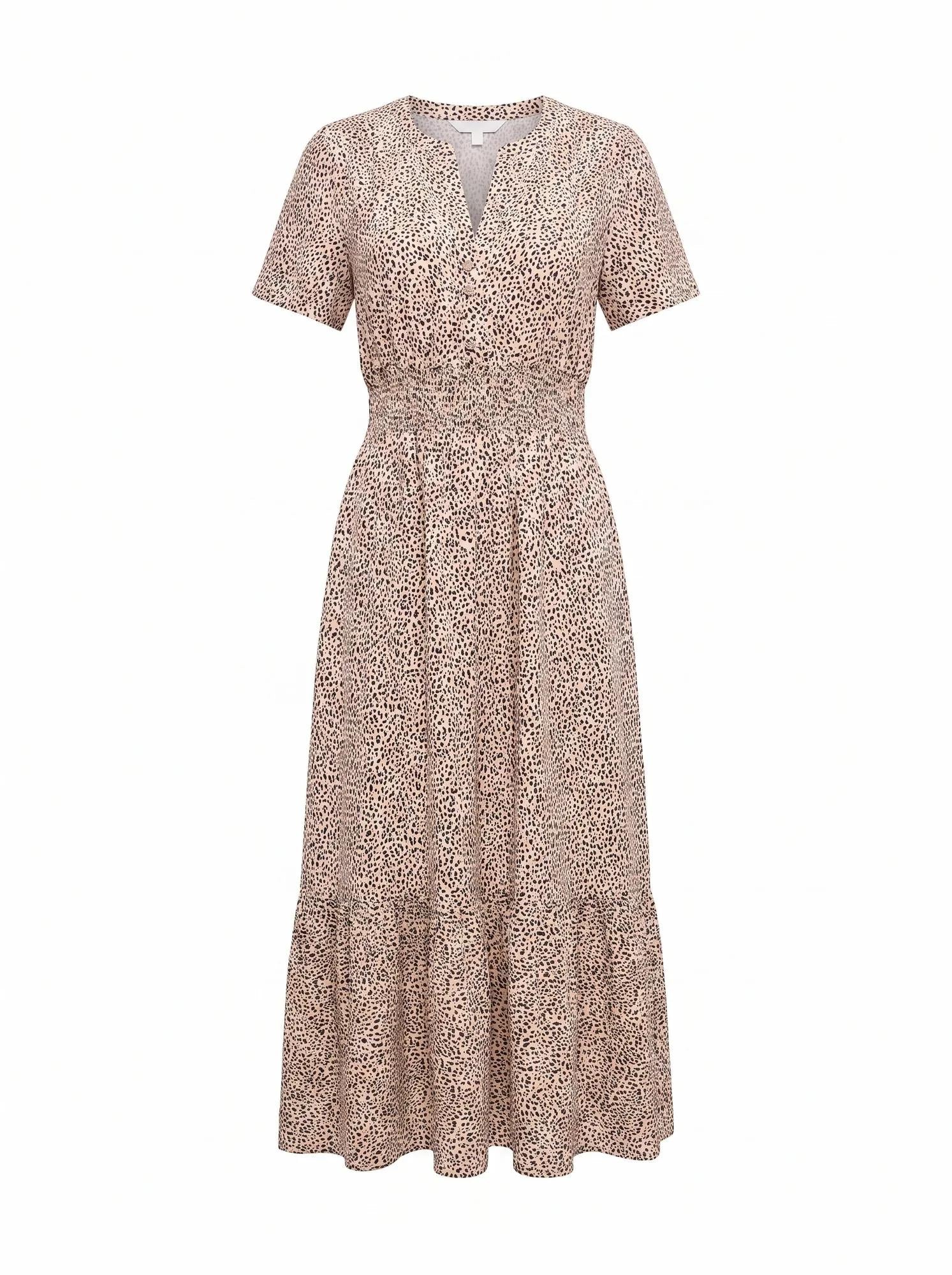 Eleanor Printed Midi Dress Neutral Spot