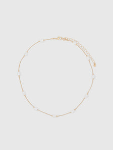 Eva Pearl Elegant Necklace Pearl/Gold