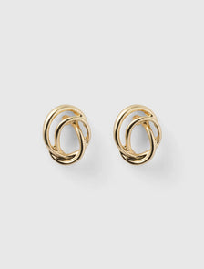 Tina Twist Earrings Gold_mannequin