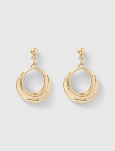 Cindy Circle Earrings Gold_mannequin