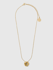 Tulsa Twist Pendant Necklace Gold Plated_mannequin