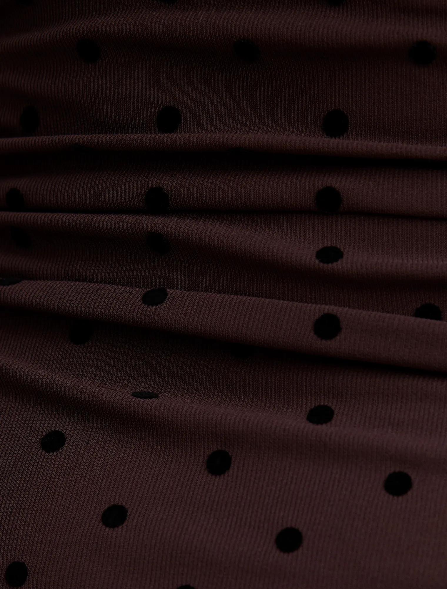 Allegra Spot Mesh Midi Dress