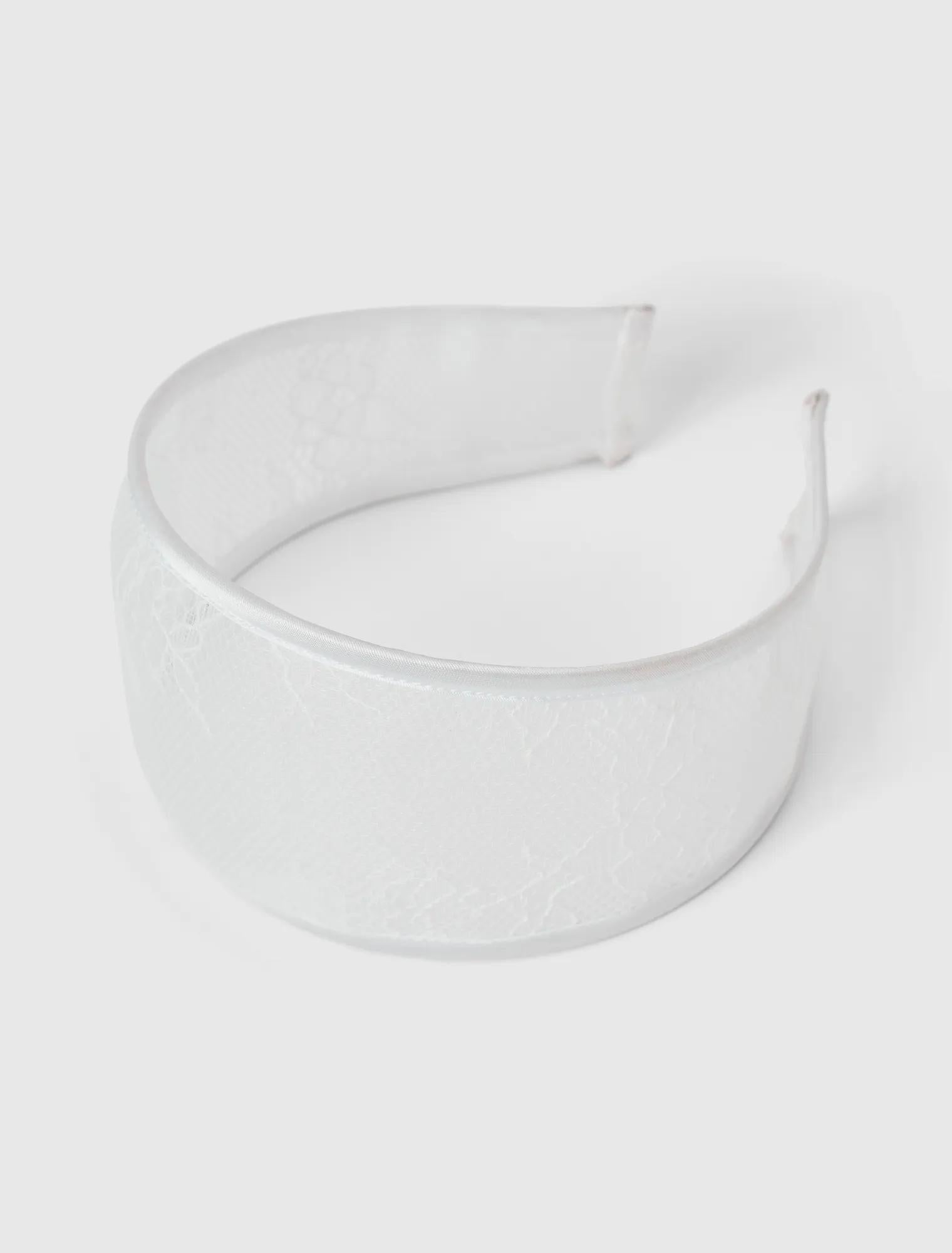 Lucienne Lace Headband Ivory_mannequin