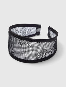 Lucienne Lace Headband Black