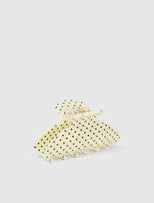 Valencia Polka Dot Claw Clip Lemon/Chocolate